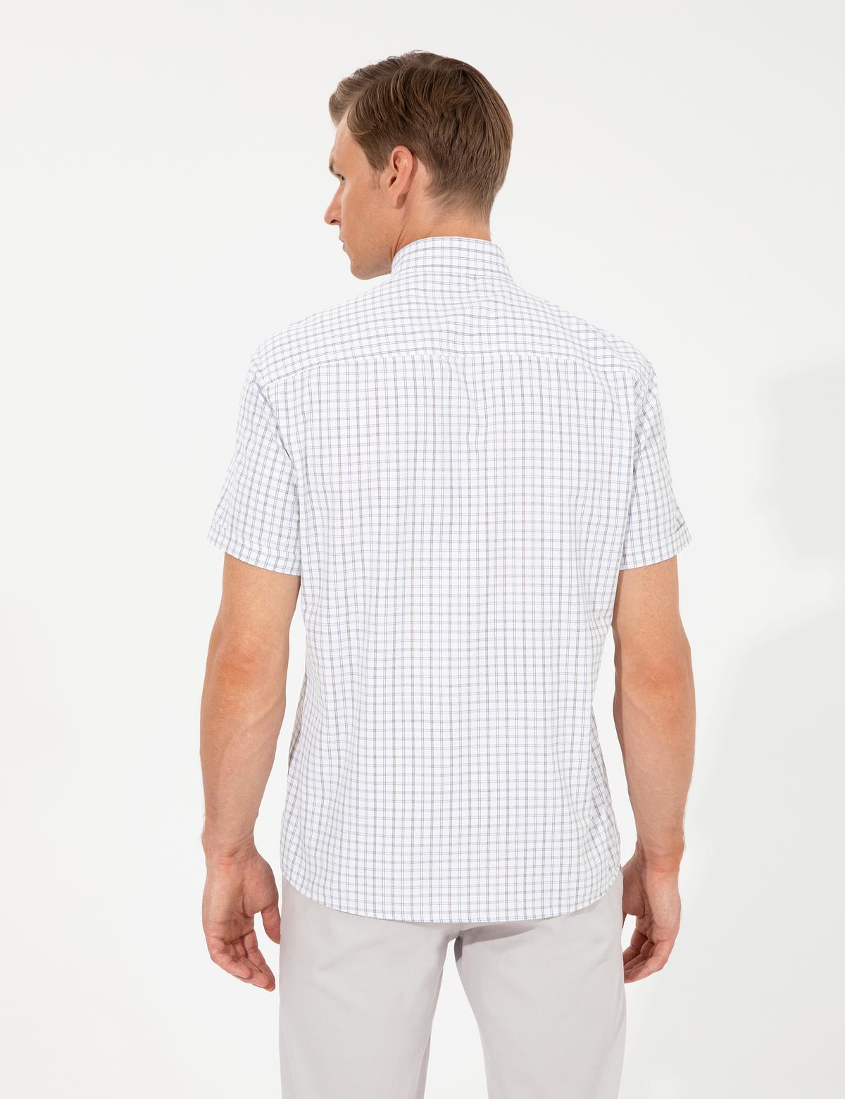 Bej Regular Fit Kısa Kollu Gömlek - 50249744003