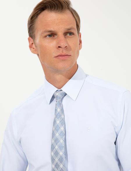 Açık Mavi Regular Fit Uzun Kollu Basic Gömlek - 50258982006