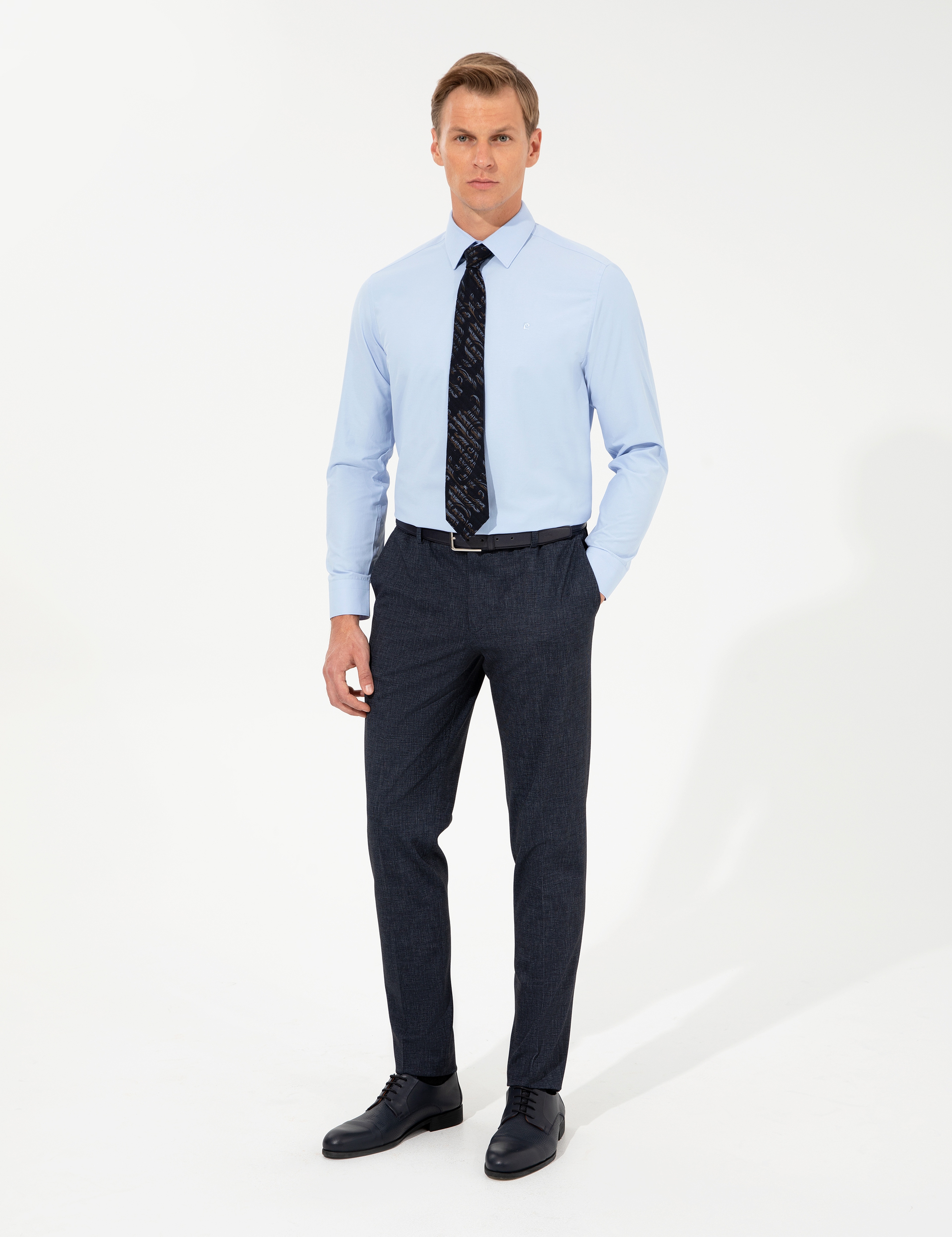 Mavi Regular Fit Uzun Kollu Basic Gömlek - Image 4