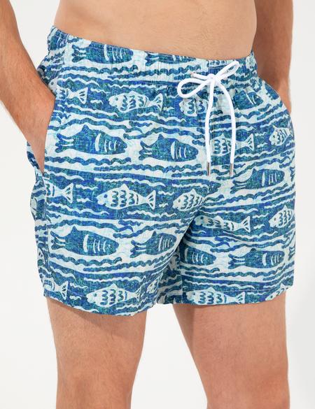 Balık Desenli Deniz Şortu - 50259244001