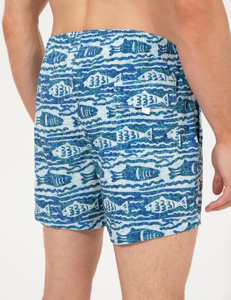 Balık Desenli Deniz Şortu - 50259244001