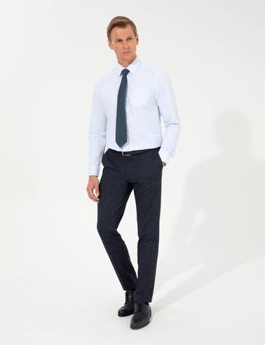 Açık Mavi Regular Fit Uzun Kollu Klasik Gömlek
