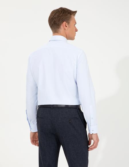 Açık Mavi Regular Fit Uzun Kollu Klasik Gömlek - 50258965037
