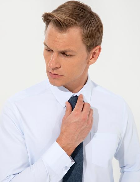 Açık Mavi Regular Fit Uzun Kollu Klasik Gömlek - 50258965037