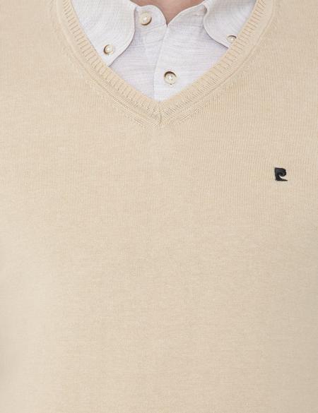 Taş Slim Fit V Yaka Basic Triko Kazak - 50248554063