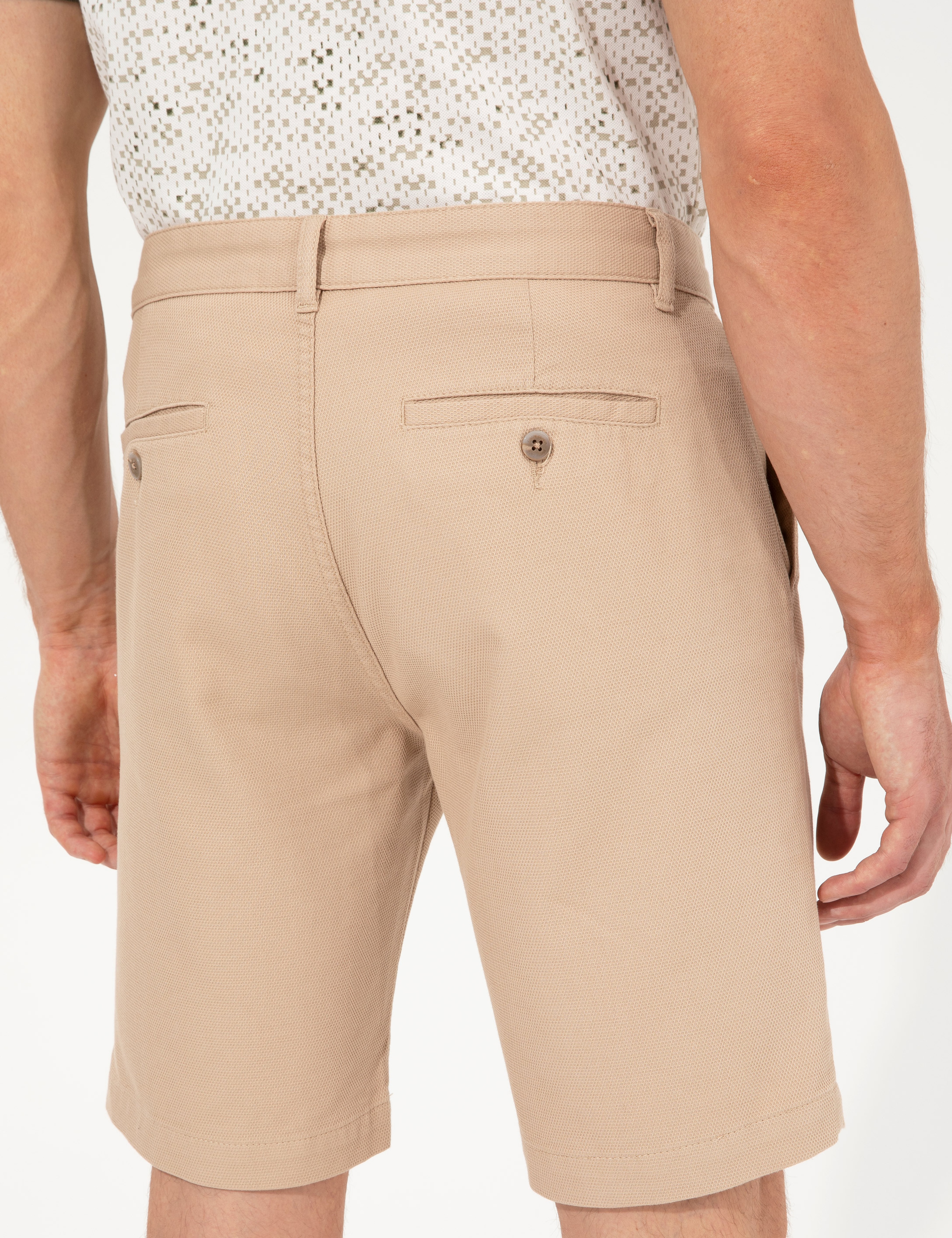 Camel Slim Fit Bermuda Şort