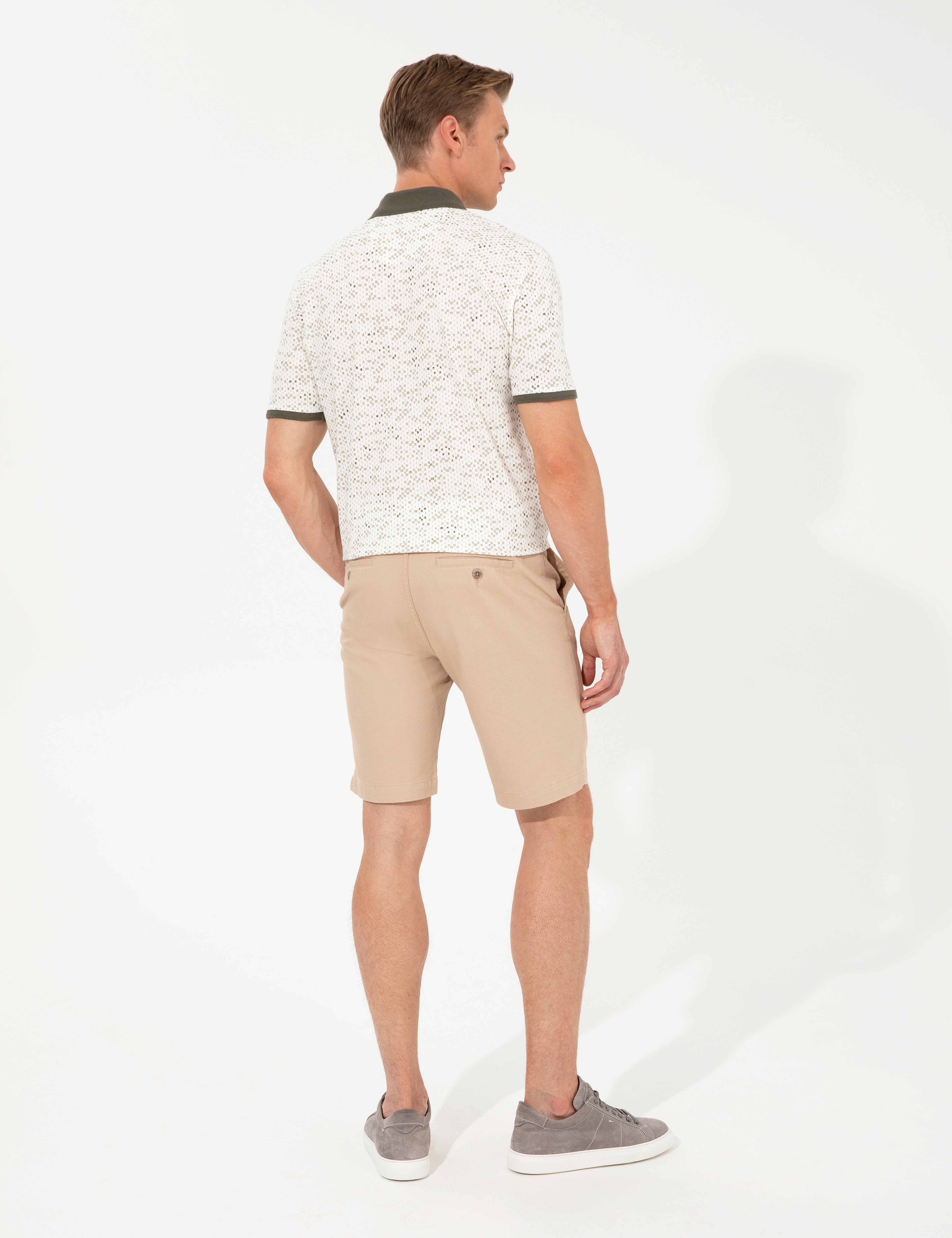 Camel Slim Fit Bermuda Şort