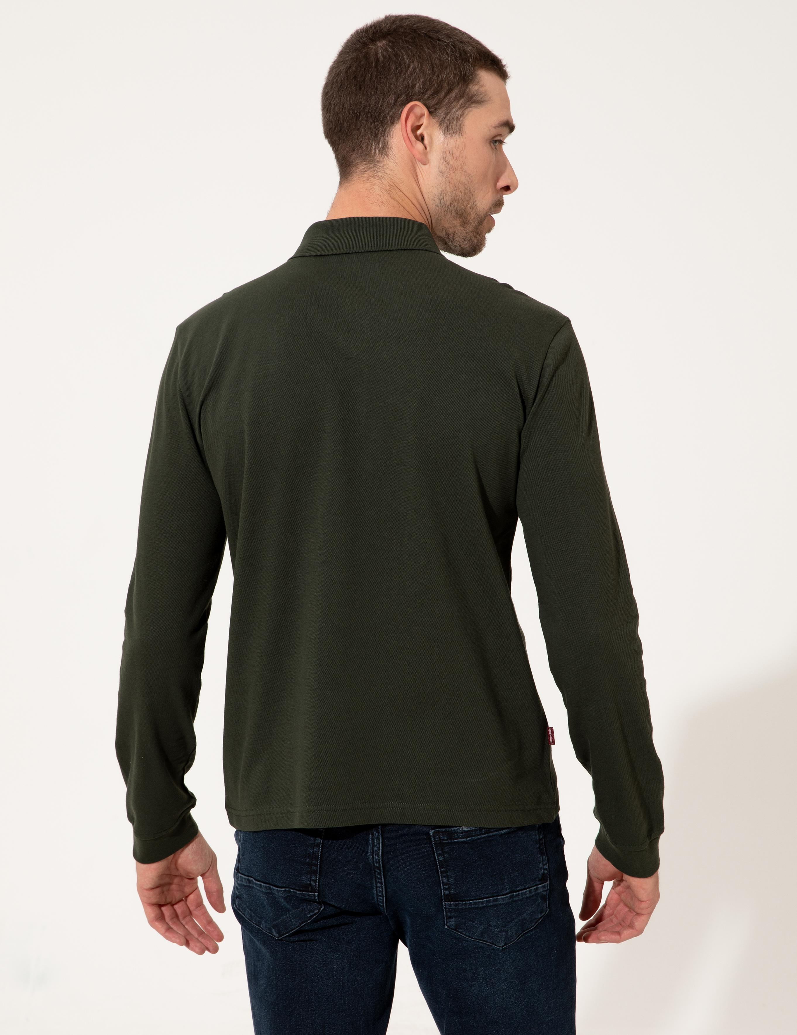 Koyu Yeşil Slim Fit Sweatshirt