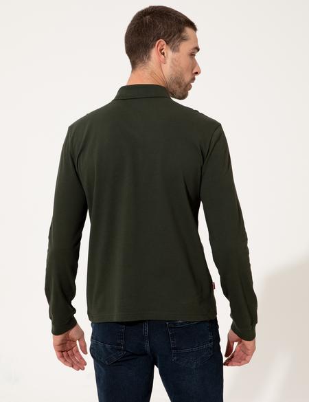 Koyu Yeşil Slim Fit Sweatshirt - 50254087022