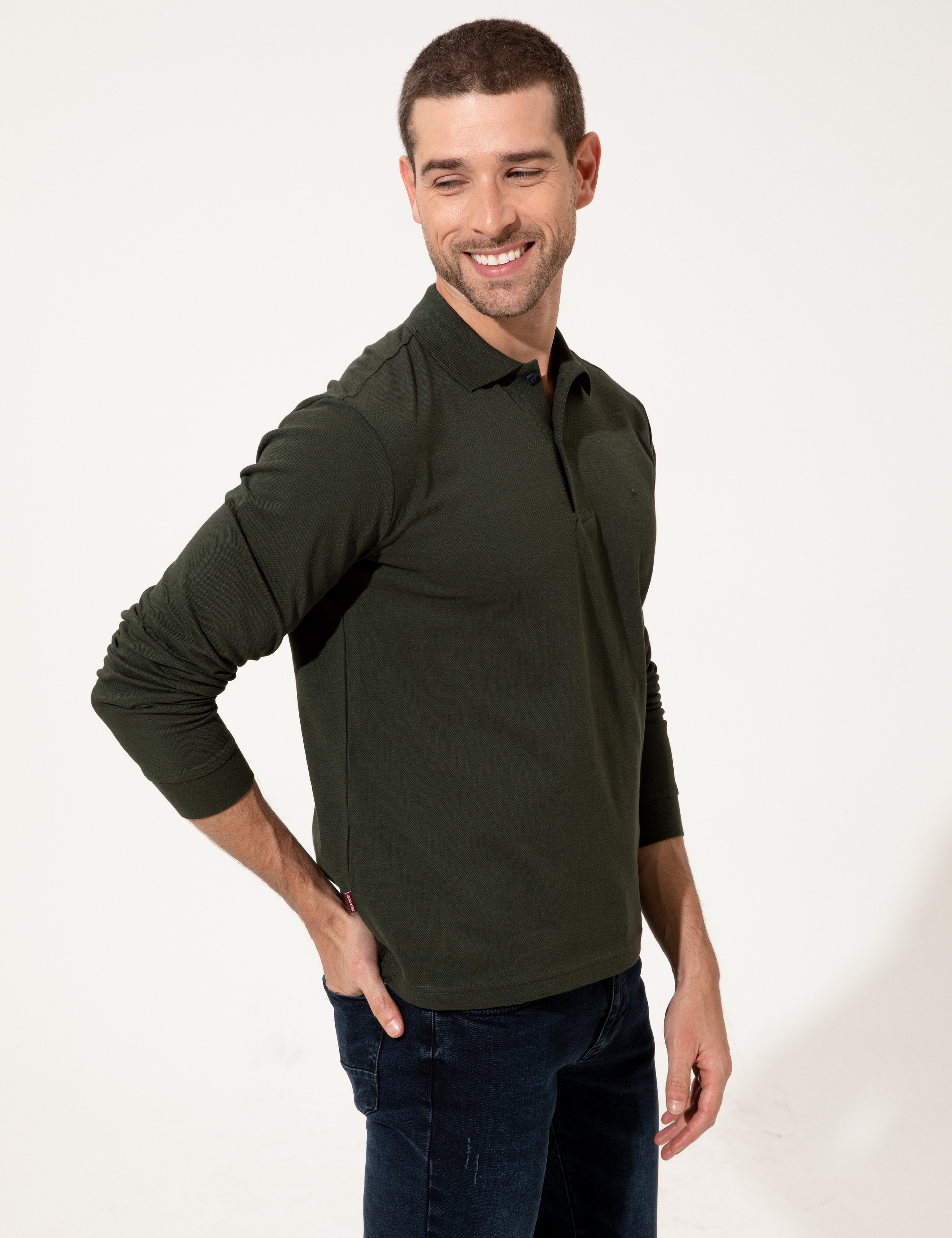 Koyu Yeşil Slim Fit Sweatshirt - Image 3