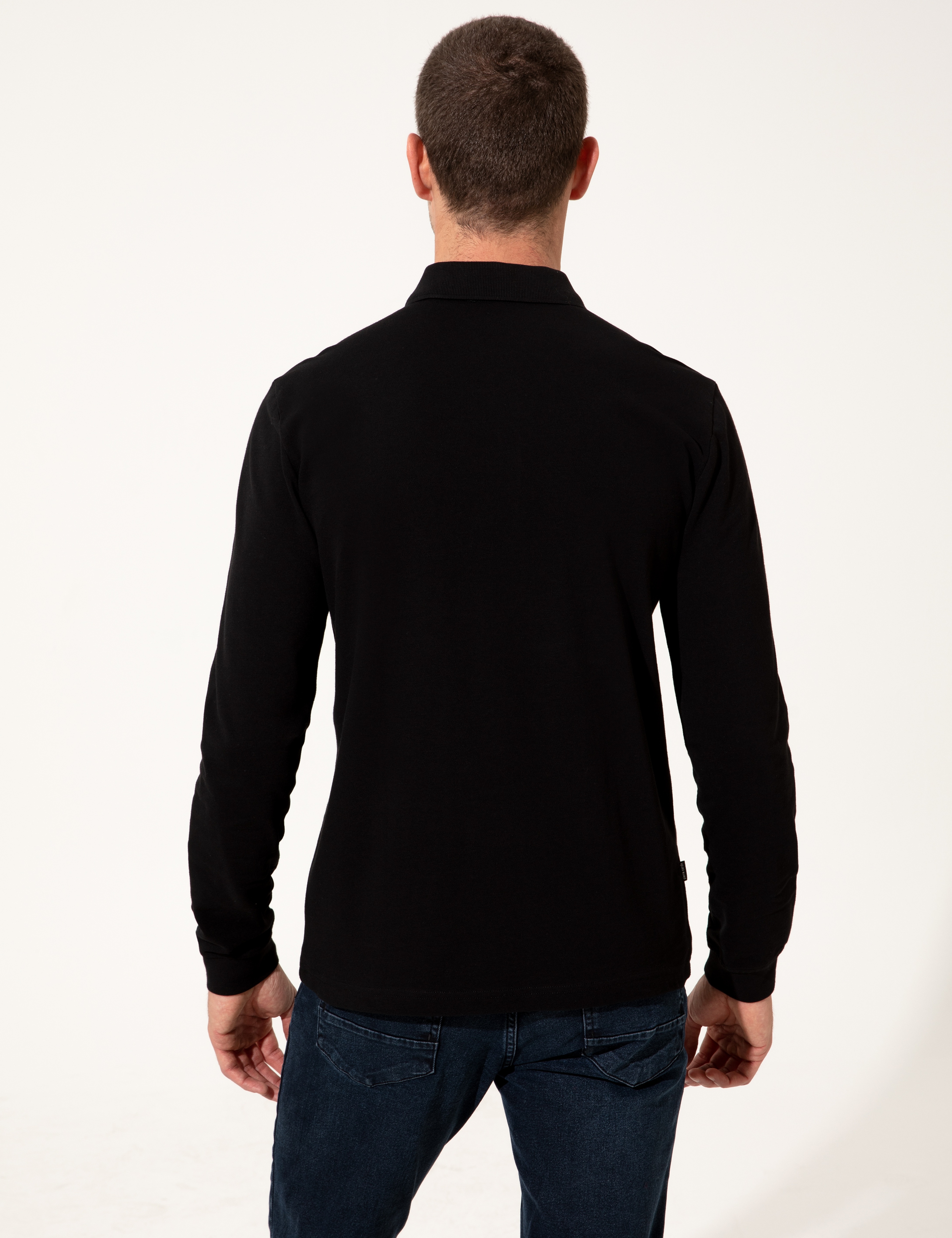 Siyah Slim Fit Sweatshirt - Image 5