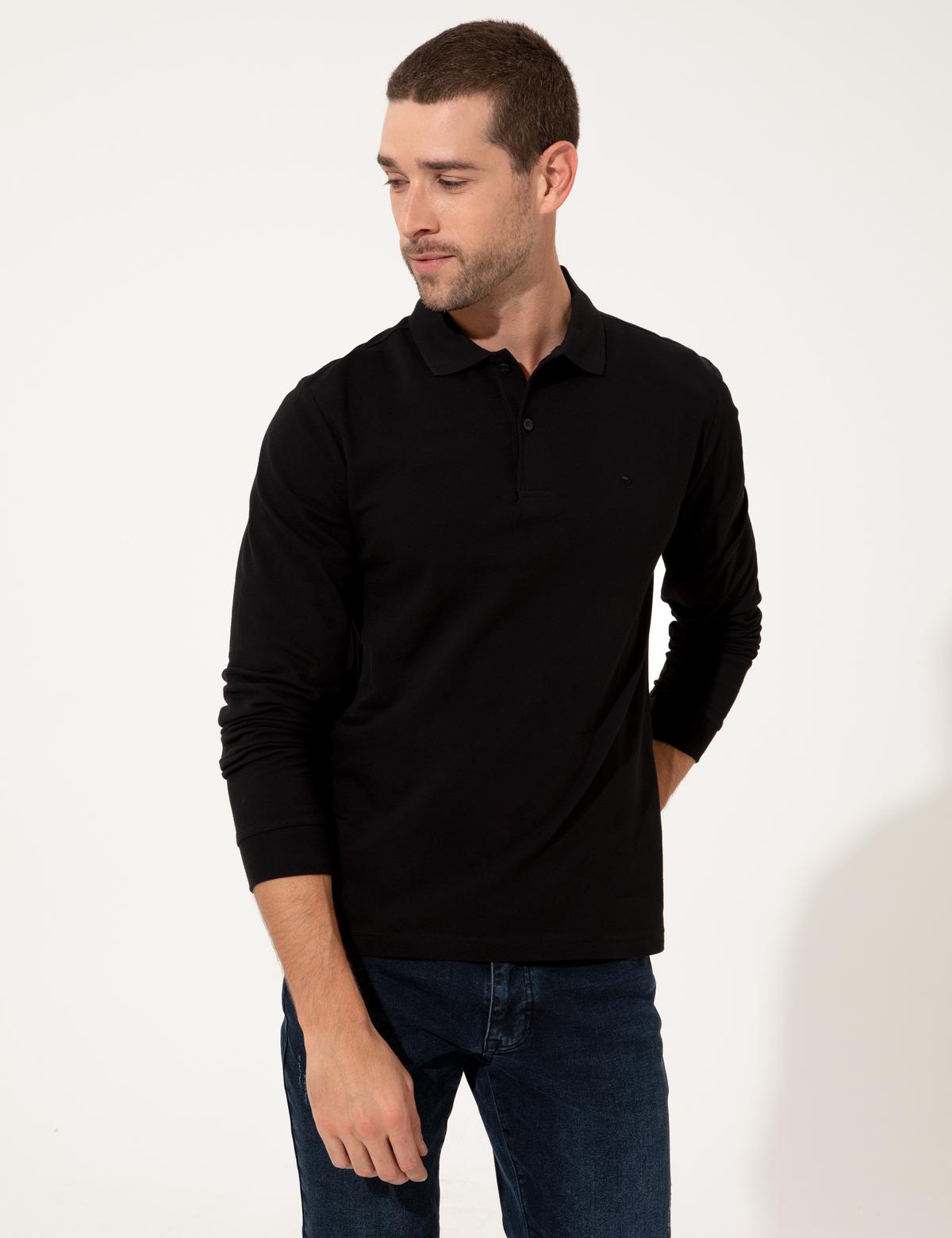 Siyah Slim Fit Sweatshirt