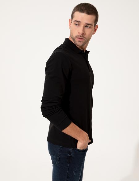 Siyah Slim Fit Sweatshirt - 50254087004