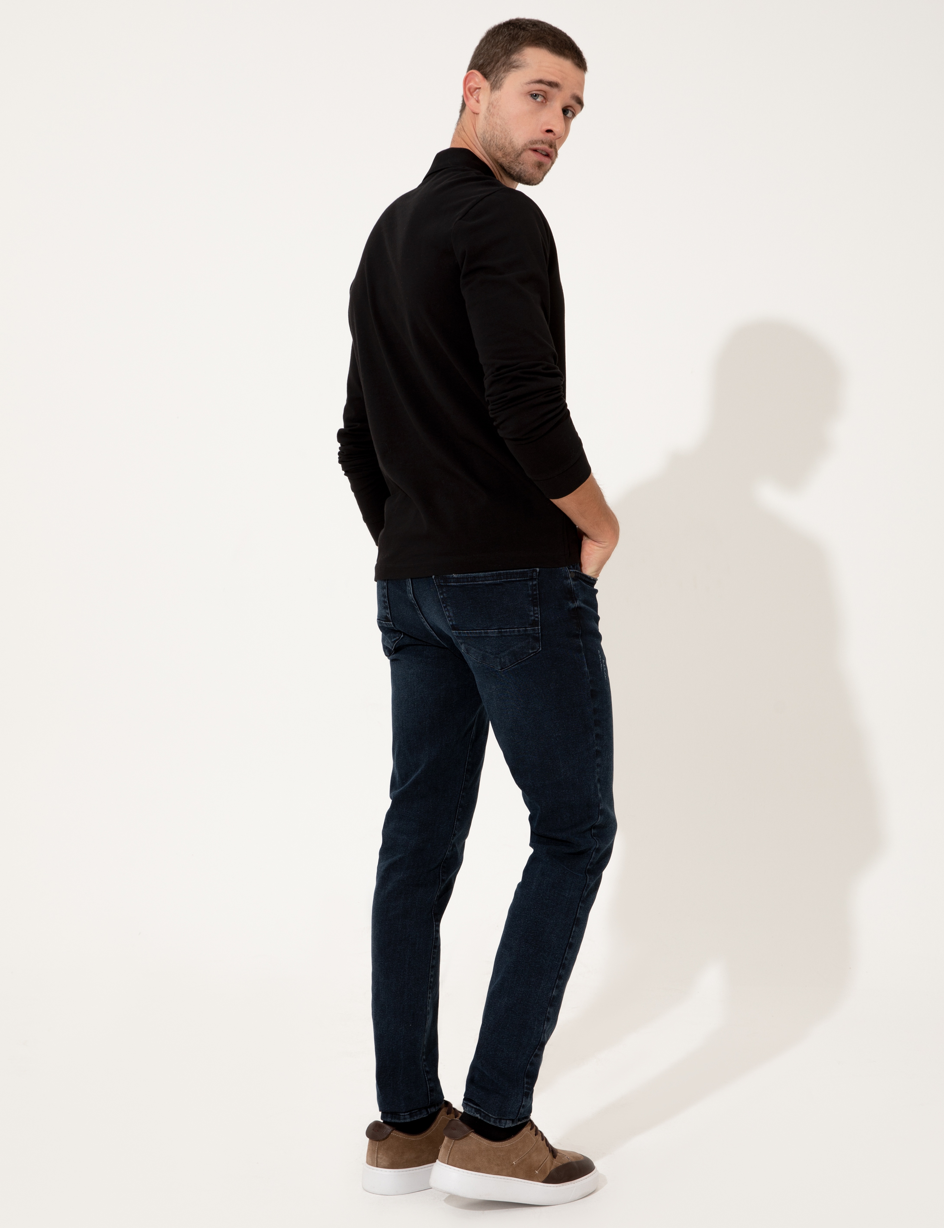 Siyah Slim Fit Sweatshirt - Image 2