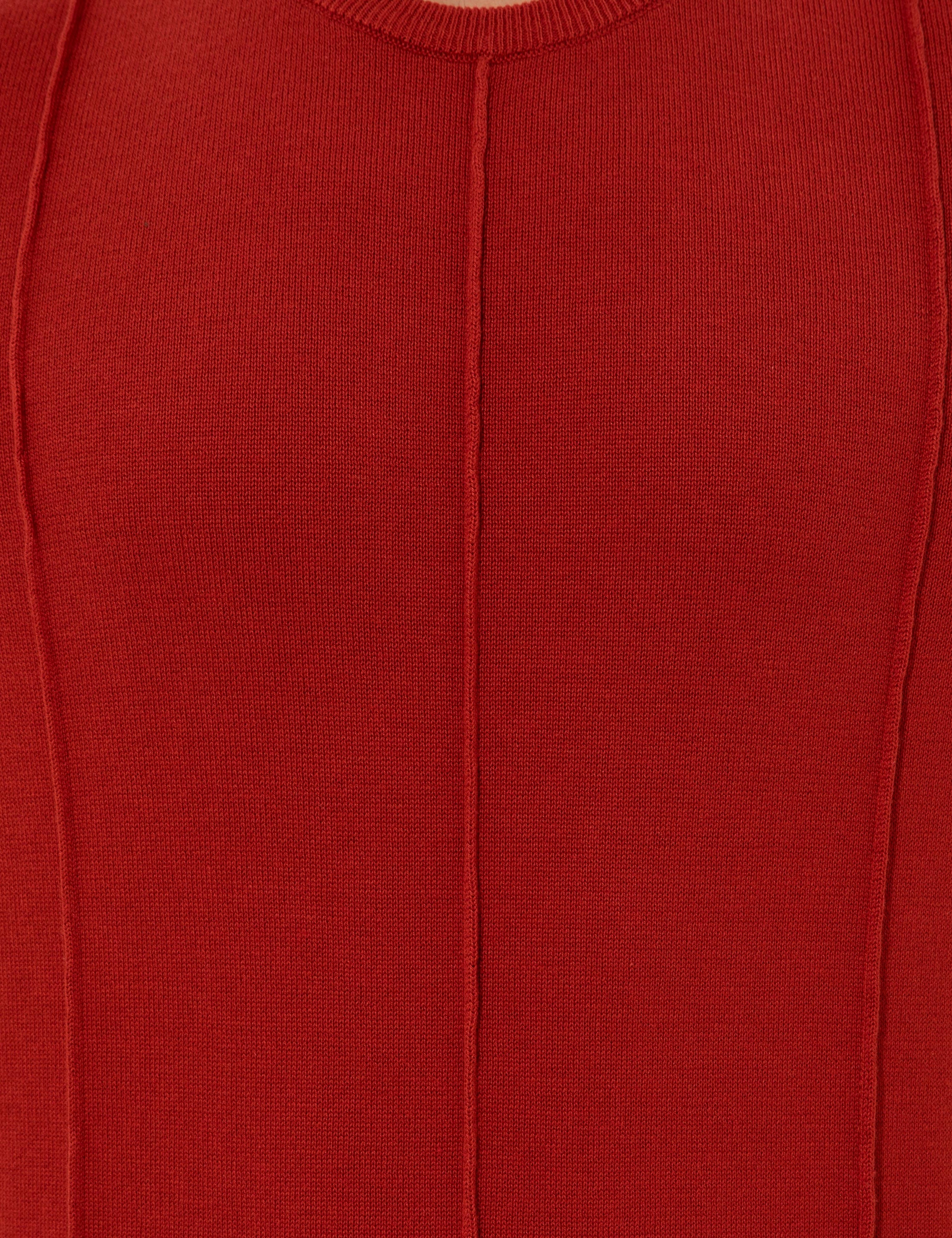 Kiremit Slim Fit Bisiklet Yaka Triko Kazak - Image 6