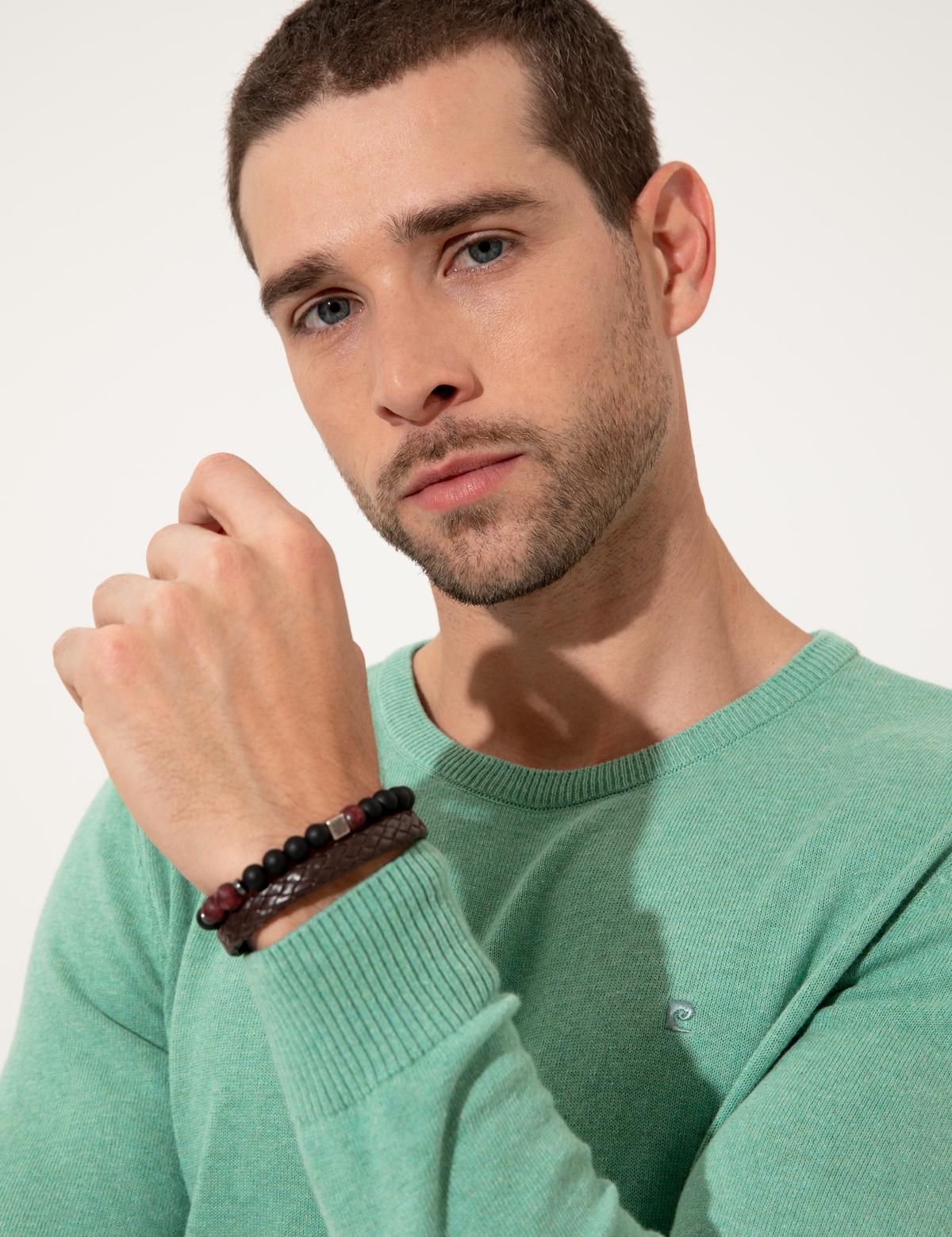 Mint Slim Fit Bisiklet Yaka Triko Kazak - 50257068027