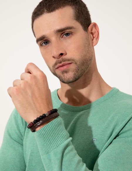 Mint Slim Fit Bisiklet Yaka Triko Kazak - 50257068027