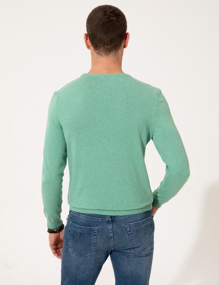 Mint Slim Fit Bisiklet Yaka Triko Kazak - 50257068027