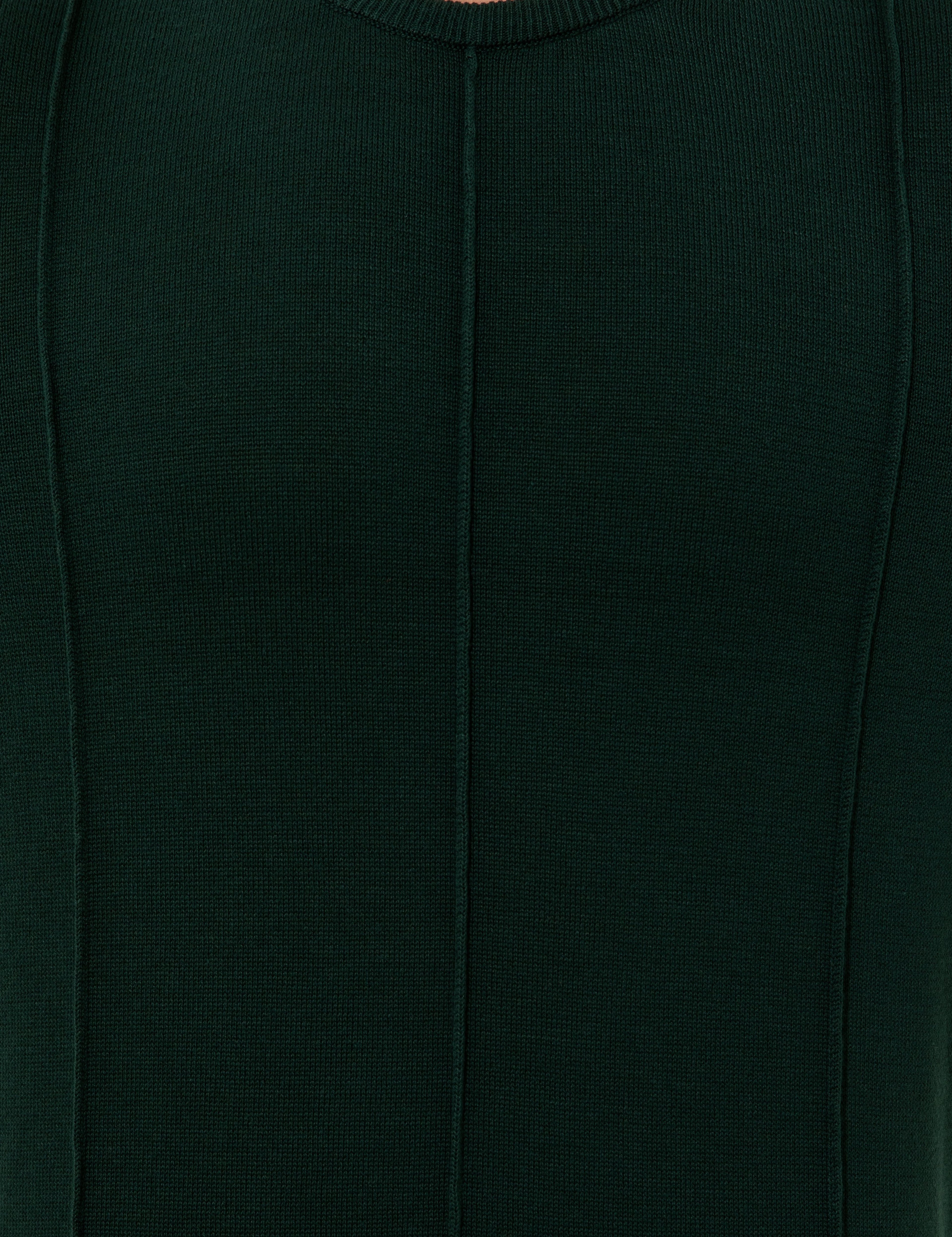 Koyu Yeşil Slim Fit Bisiklet Yaka Triko Kazak - Image 6