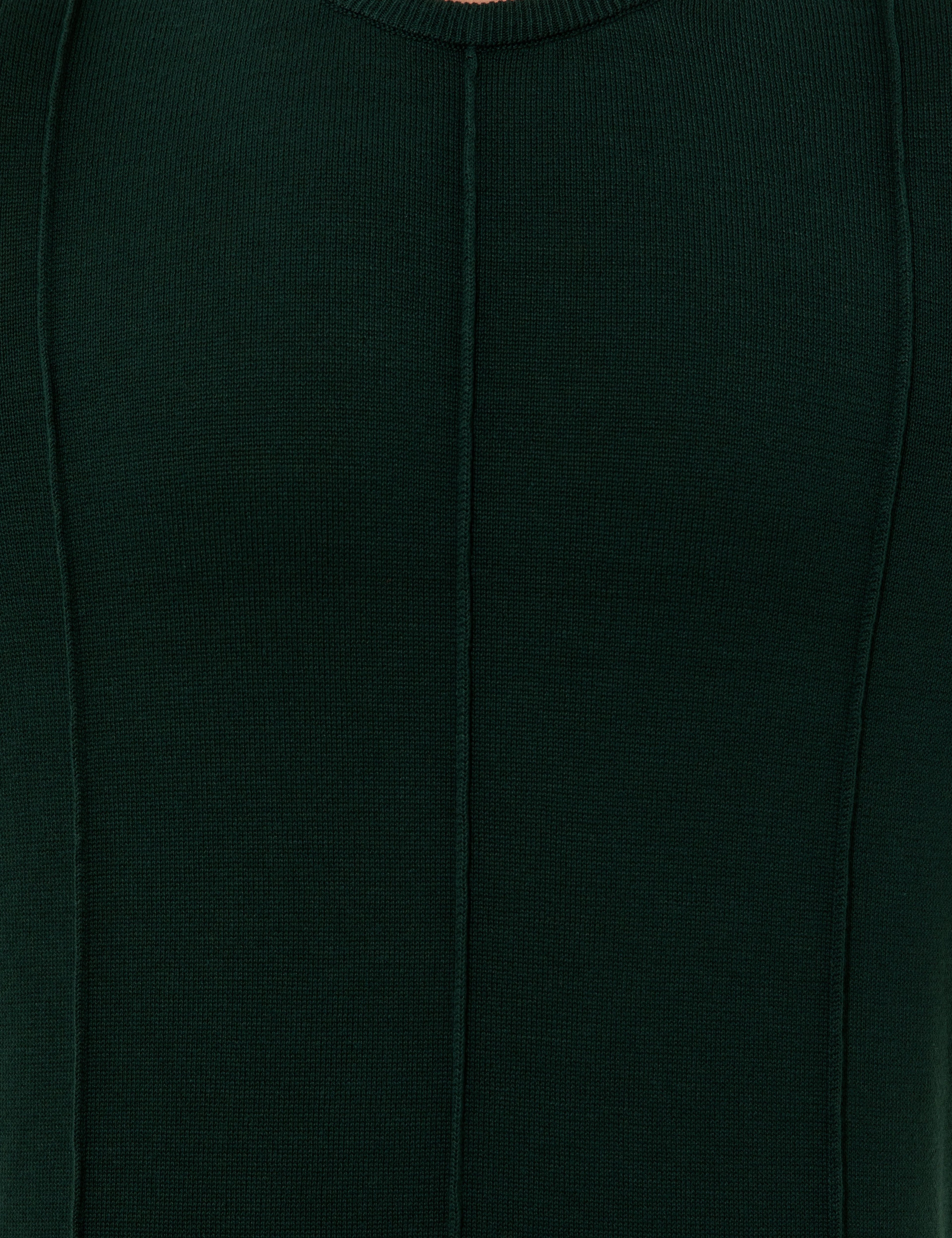Koyu Yeşil Slim Fit Bisiklet Yaka Triko Kazak