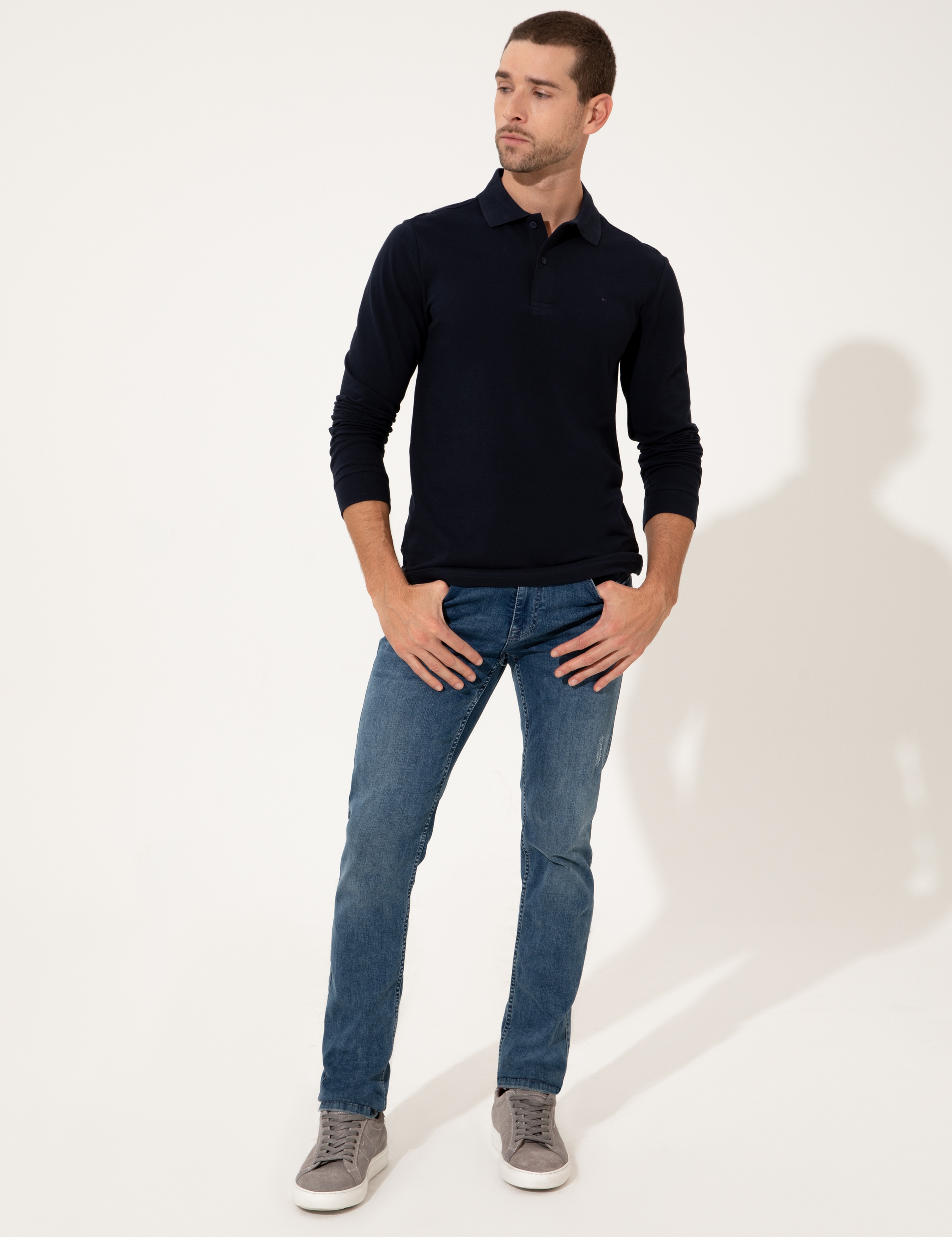 Lacivert Slim Fit Sweatshirt - Image 4