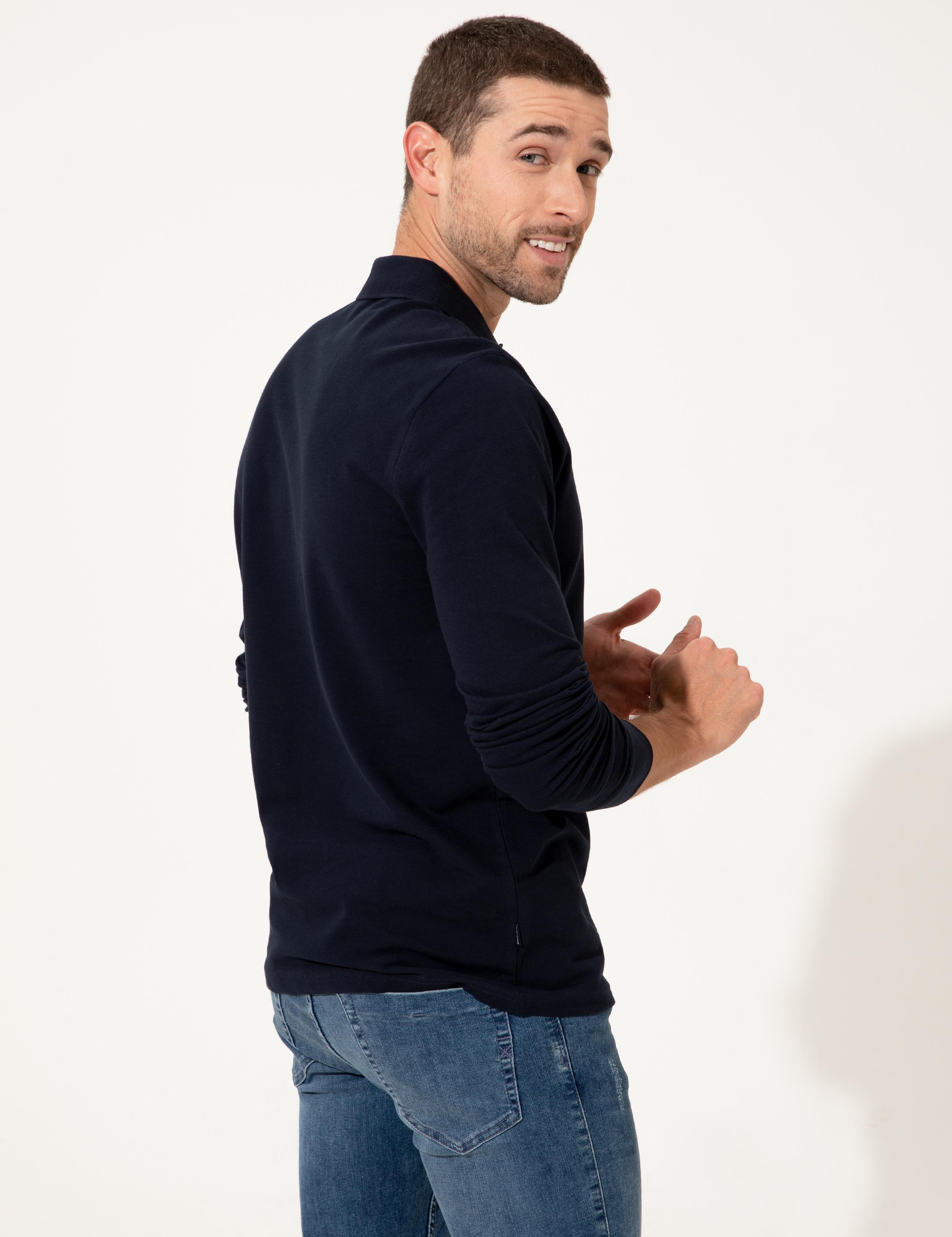 Lacivert Slim Fit Sweatshirt