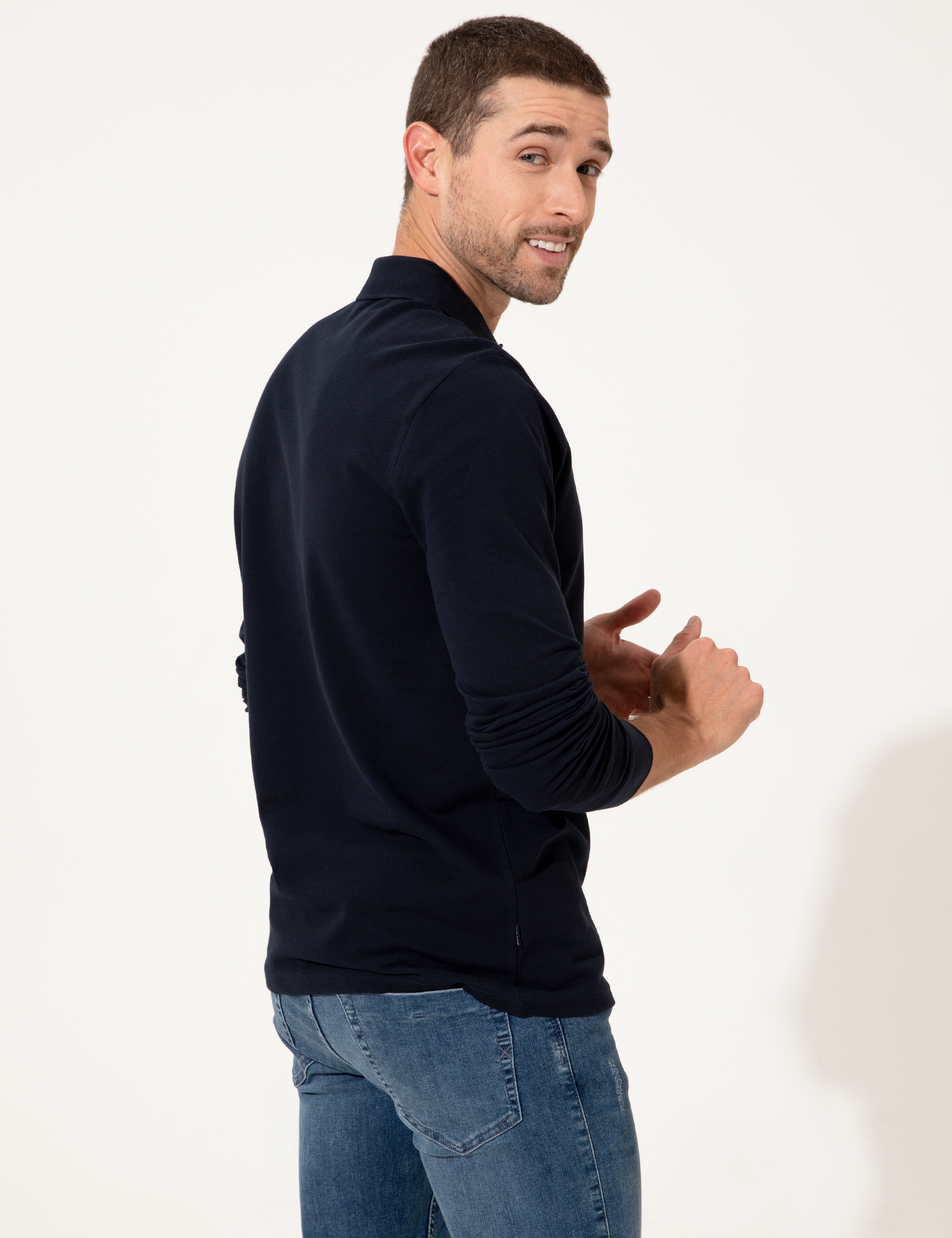 Lacivert Slim Fit Sweatshirt - Image 5
