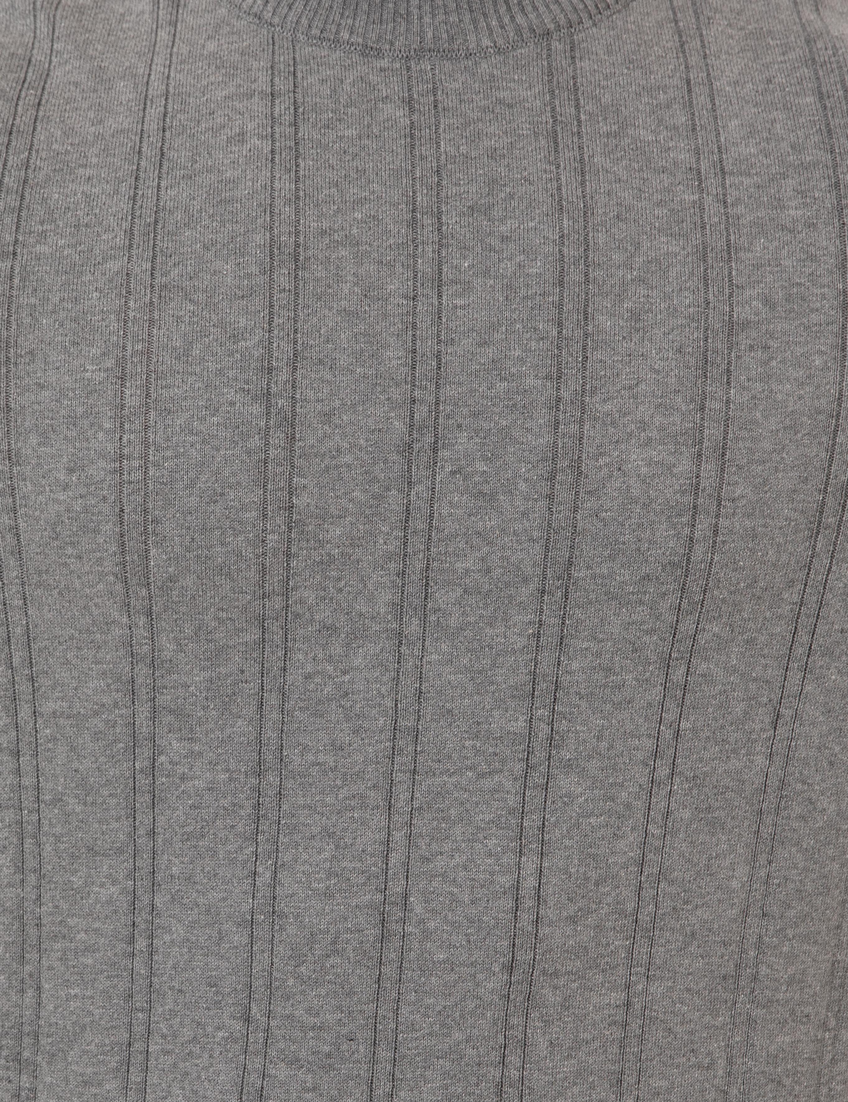 Açık Gri Melanj Slim Fit Kazak