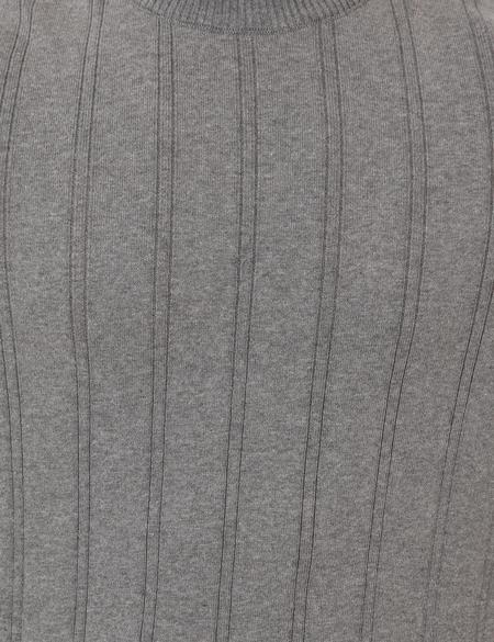 Açık Gri Melanj Slim Fit Kazak - 50257071033