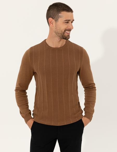 Taba Slim Fit Bisiklet Yaka Triko Kazak - 50257067027