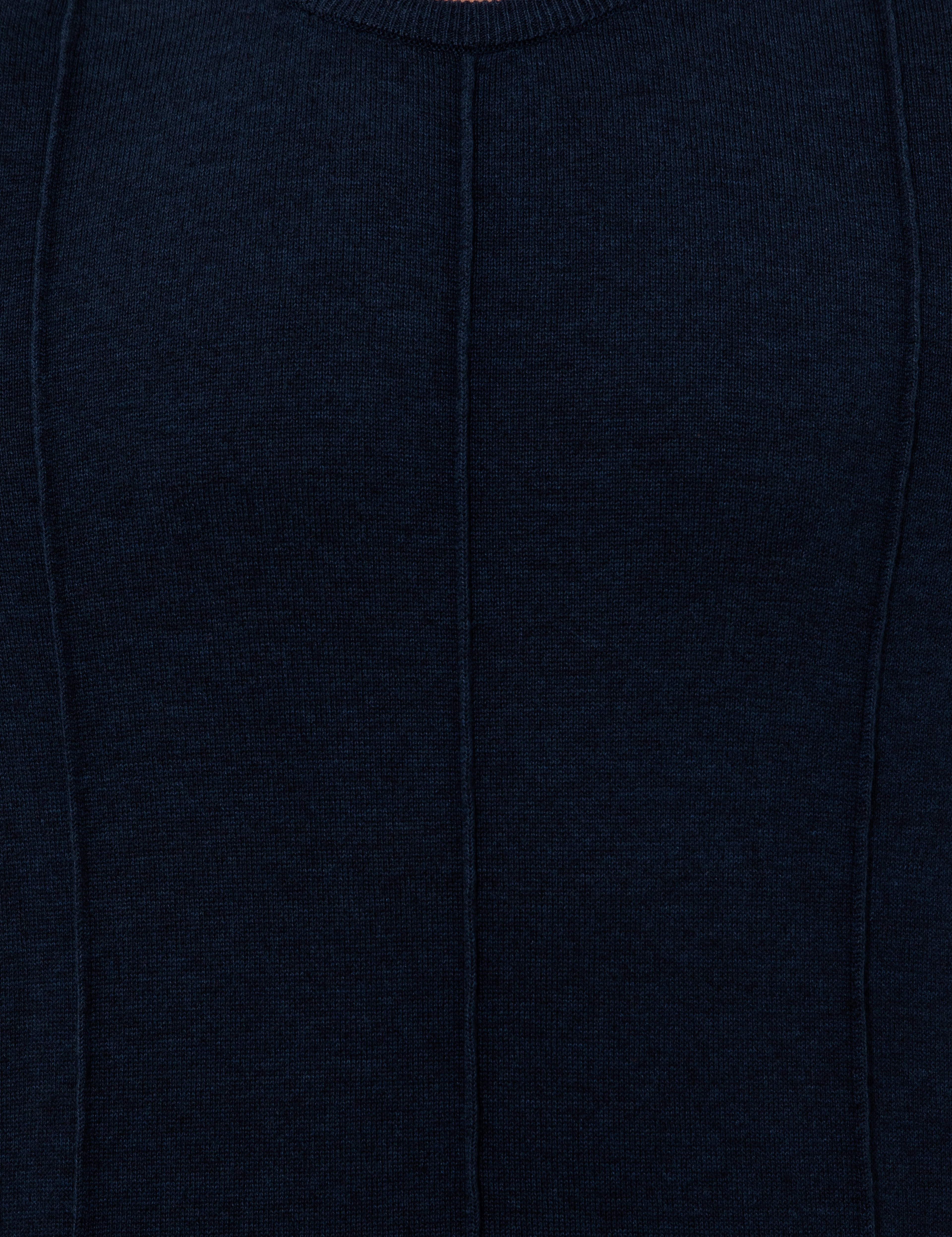 Lacivert Melanj Slim Fit Bisiklet Yaka Triko Kazak - Image 6