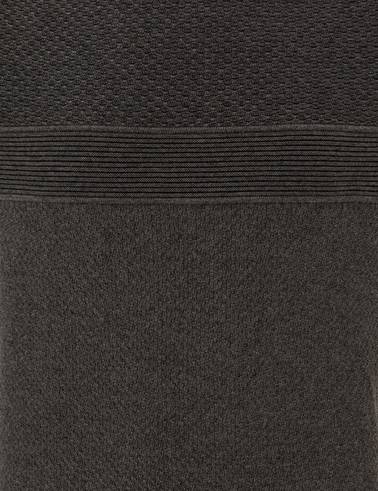 Gri Melanj Slim Fit Yarım Balıkçı Yaka Triko Kazak