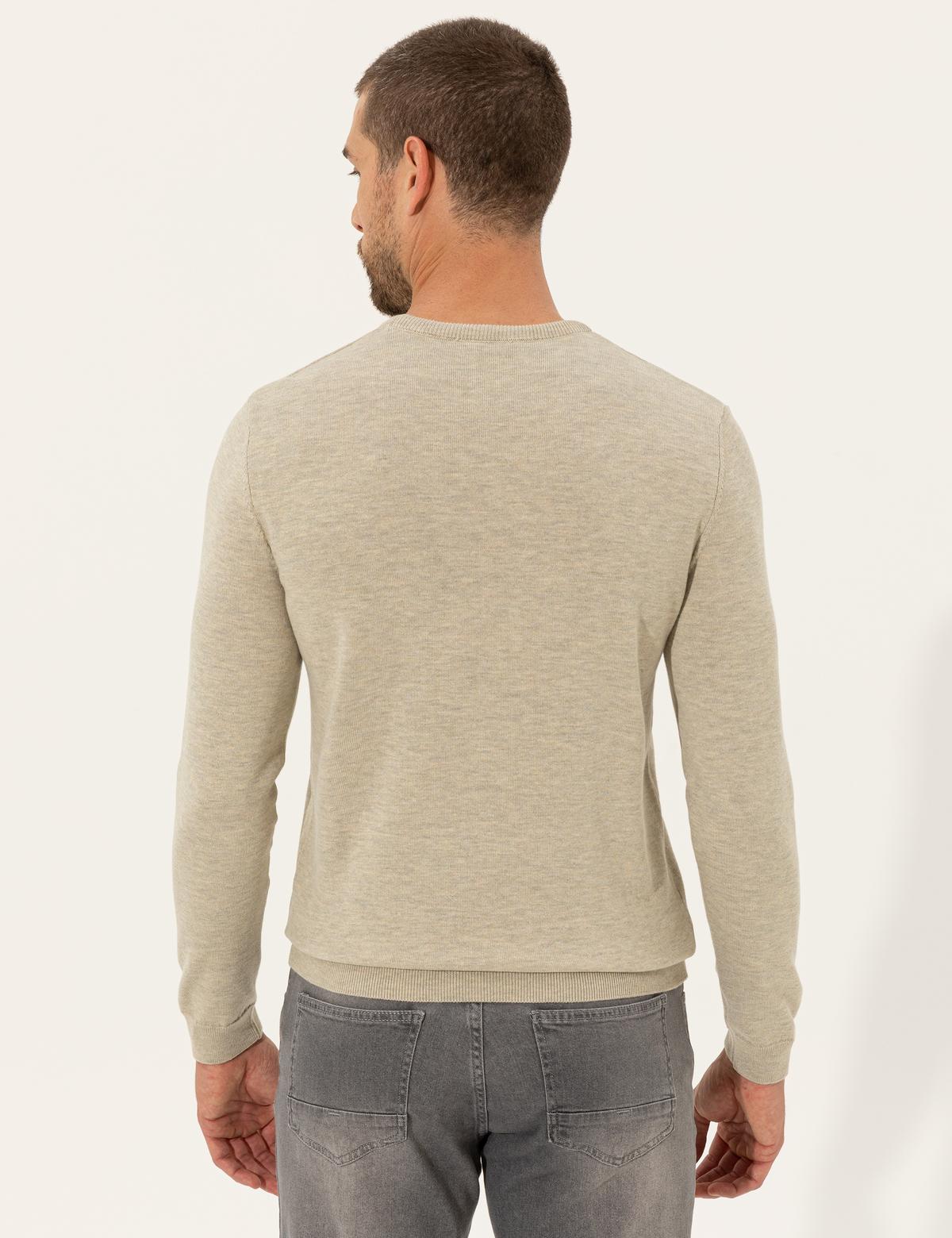 Kum Melanj Slim Fit Bisiklet Yaka Triko Kazak - 50240607048