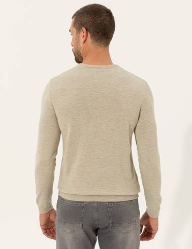 Kum Melanj Slim Fit Bisiklet Yaka Triko Kazak