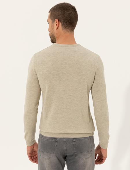 Kum Melanj Slim Fit Bisiklet Yaka Triko Kazak - 50240607048