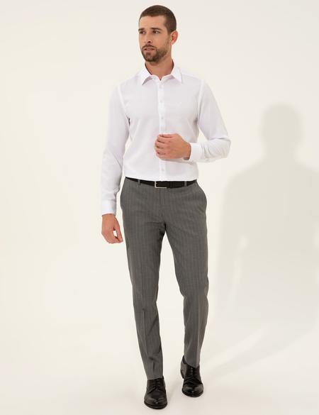 Beyaz Slim Fit Uzun Kollu Gömlek - 50255235007