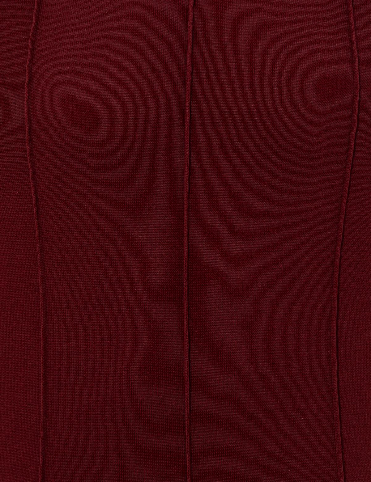 Bordo Slim Fit Bisiklet Yaka Triko Kazak - 50257066057