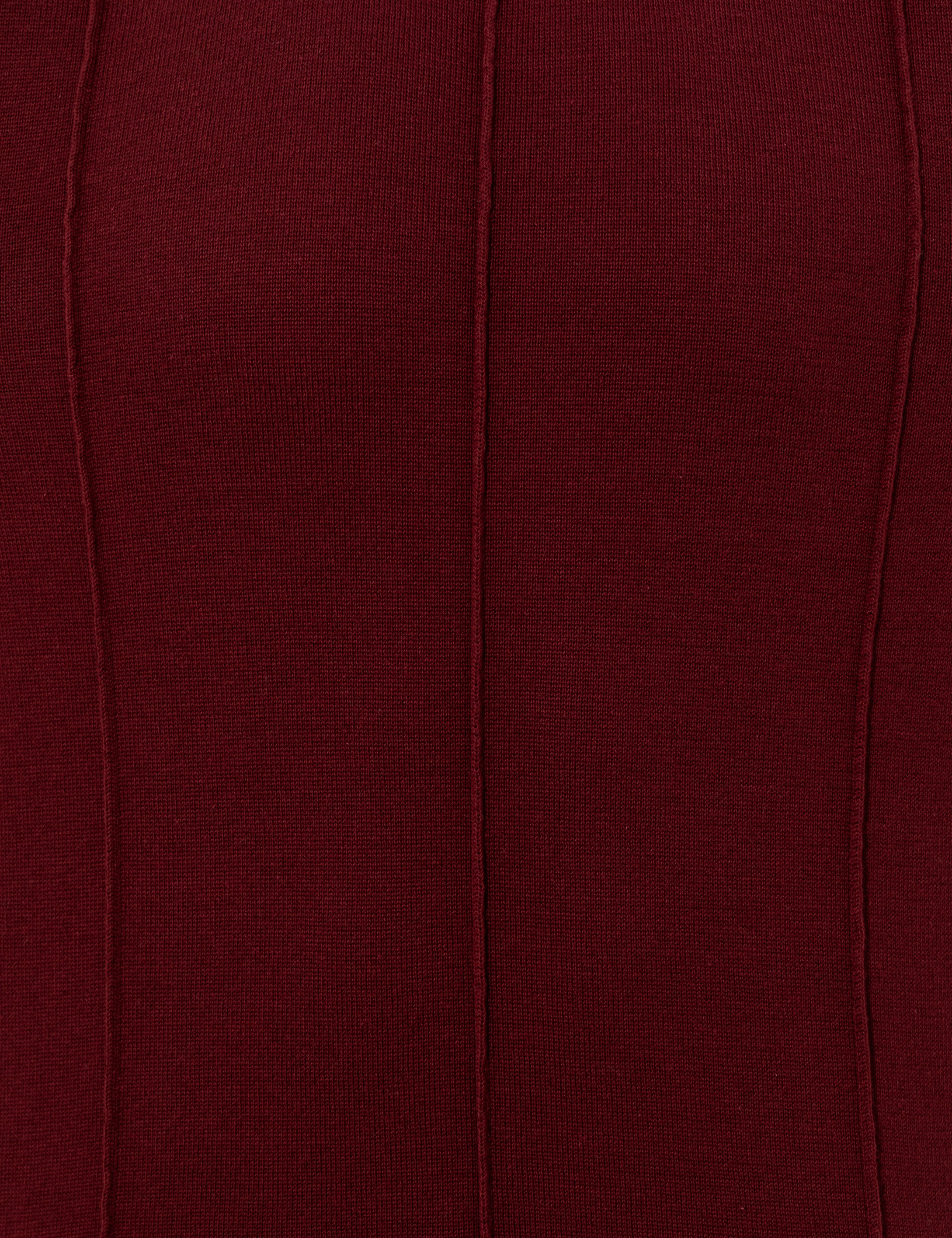 Bordo Slim Fit Bisiklet Yaka Triko Kazak - Image 6