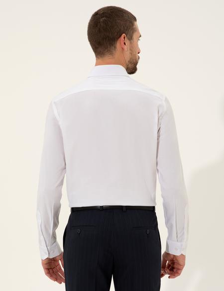 Beyaz Slim Fit Uzun Kollu Gömlek - 50255232008