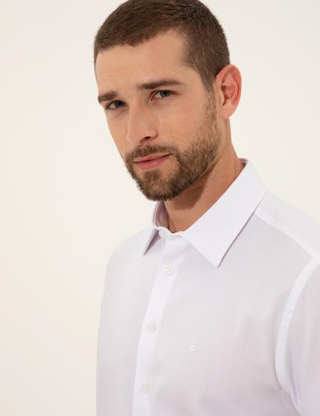 Beyaz Slim Fit Uzun Kollu Gömlek - 50255232008