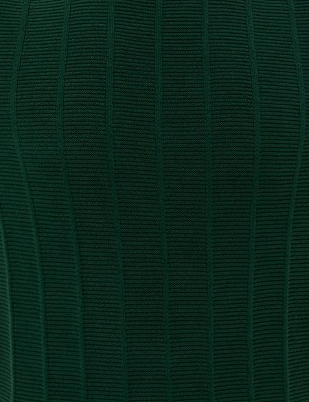 Yeşil Slim Fit Bisiklet Yaka Triko Kazak - 50257067007