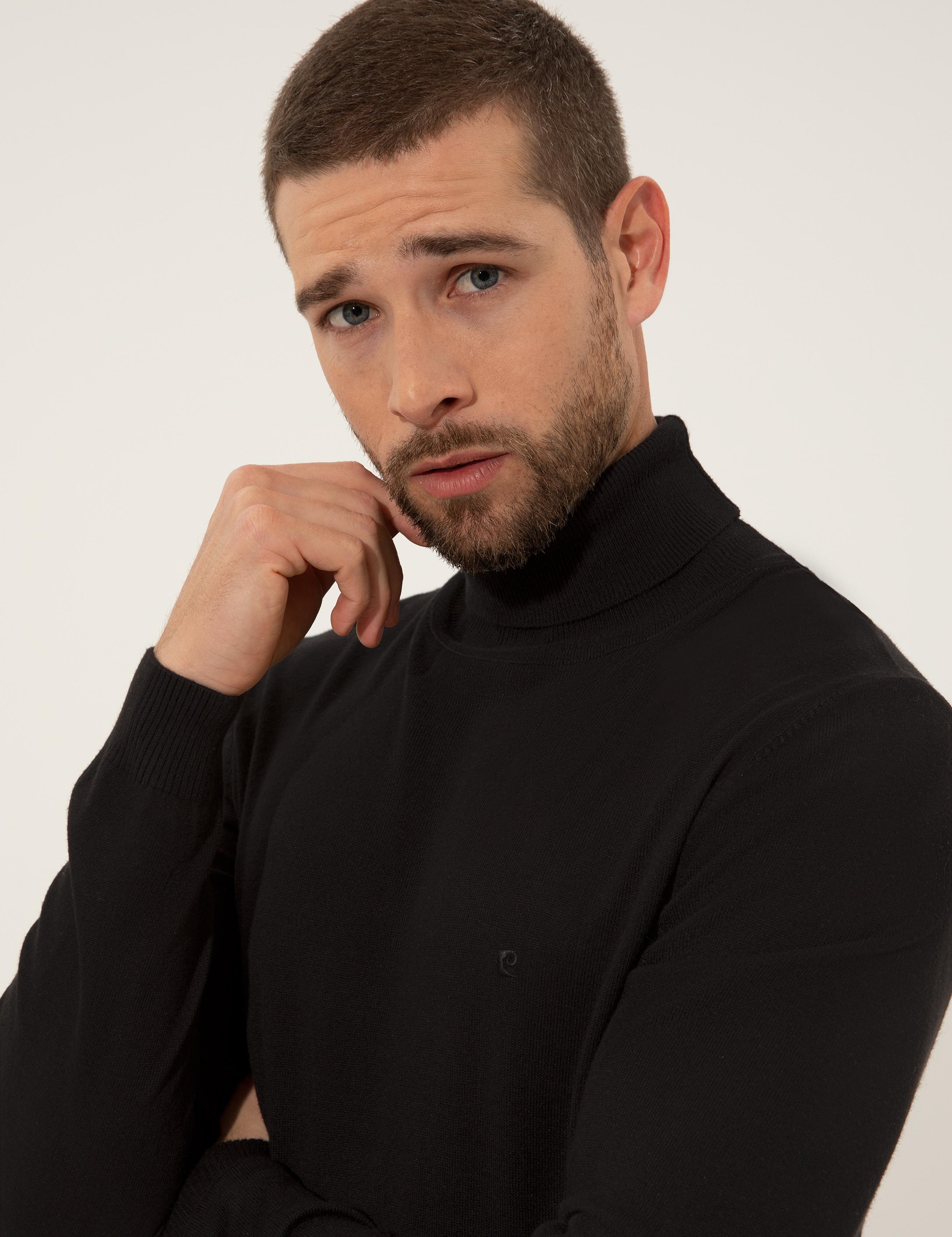 Siyah Slim Fit Kazak