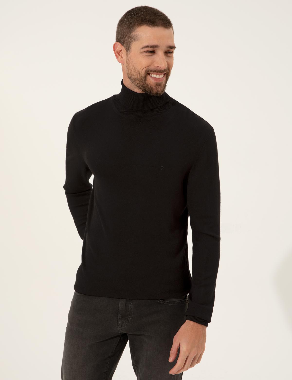 Siyah Slim Fit Kazak