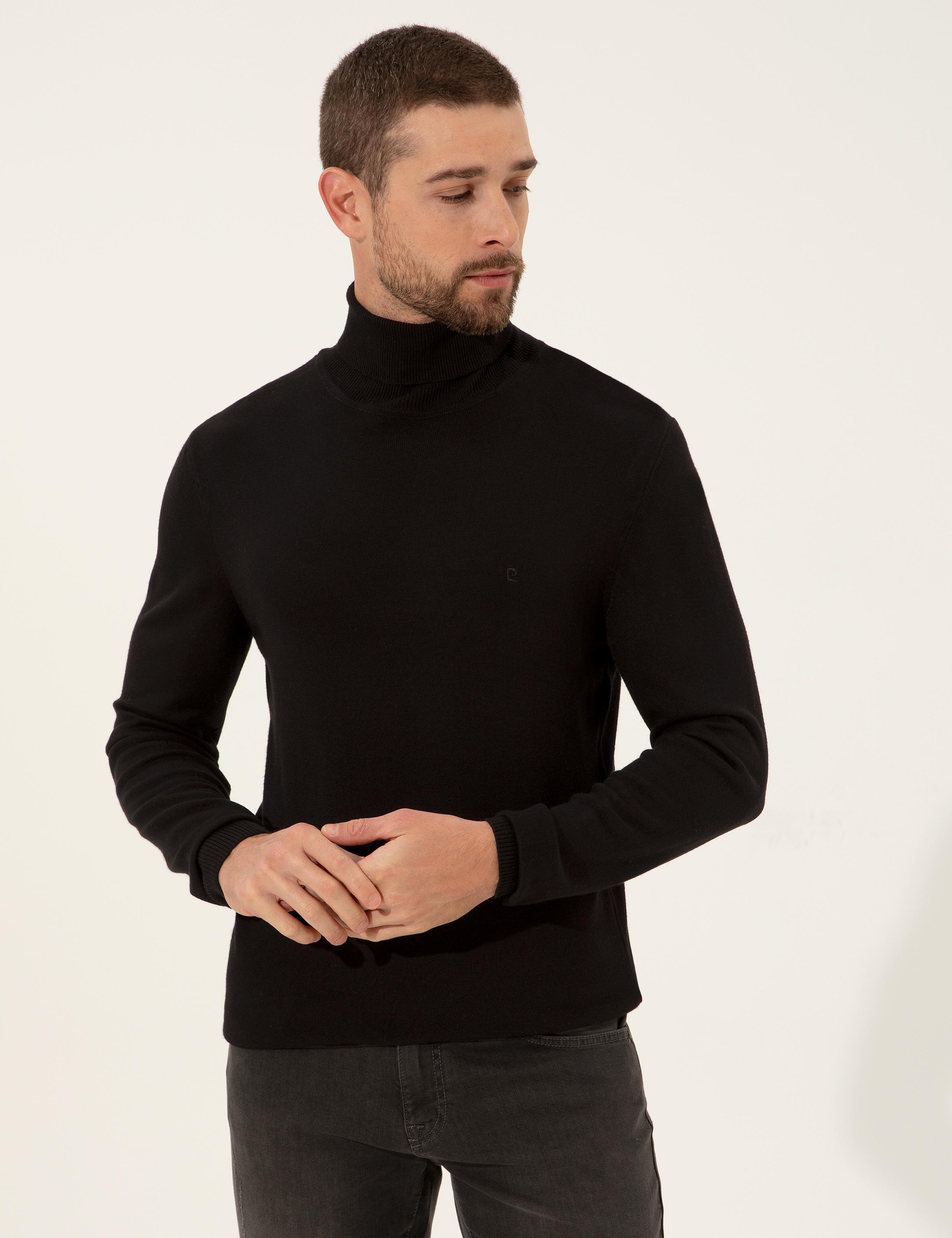 Siyah Slim Fit Kazak