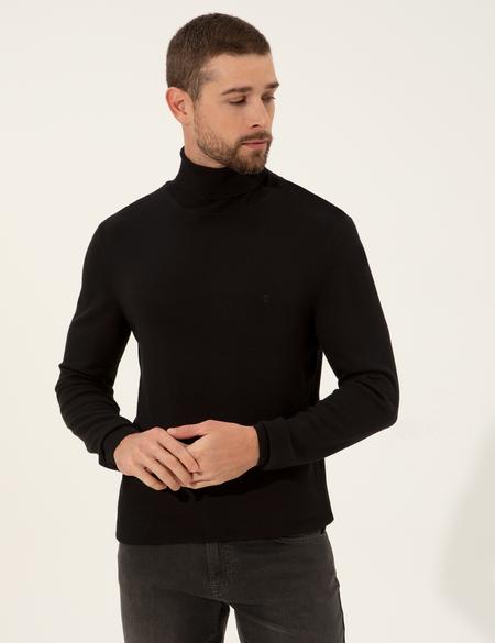 Siyah Slim Fit Kazak - 50257065007