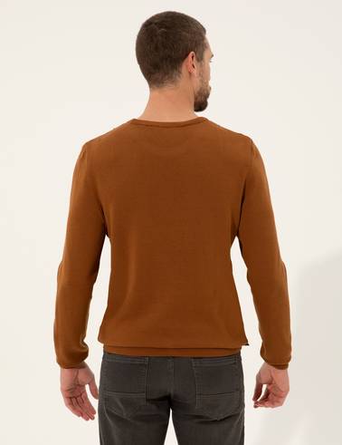 Tarçın Slim Fit Bisiklet Yaka Triko Kazak