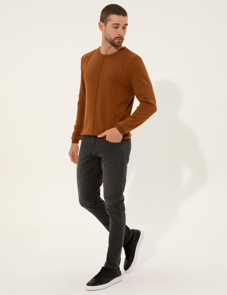 Tarçın Slim Fit Bisiklet Yaka Triko Kazak - 50257066077