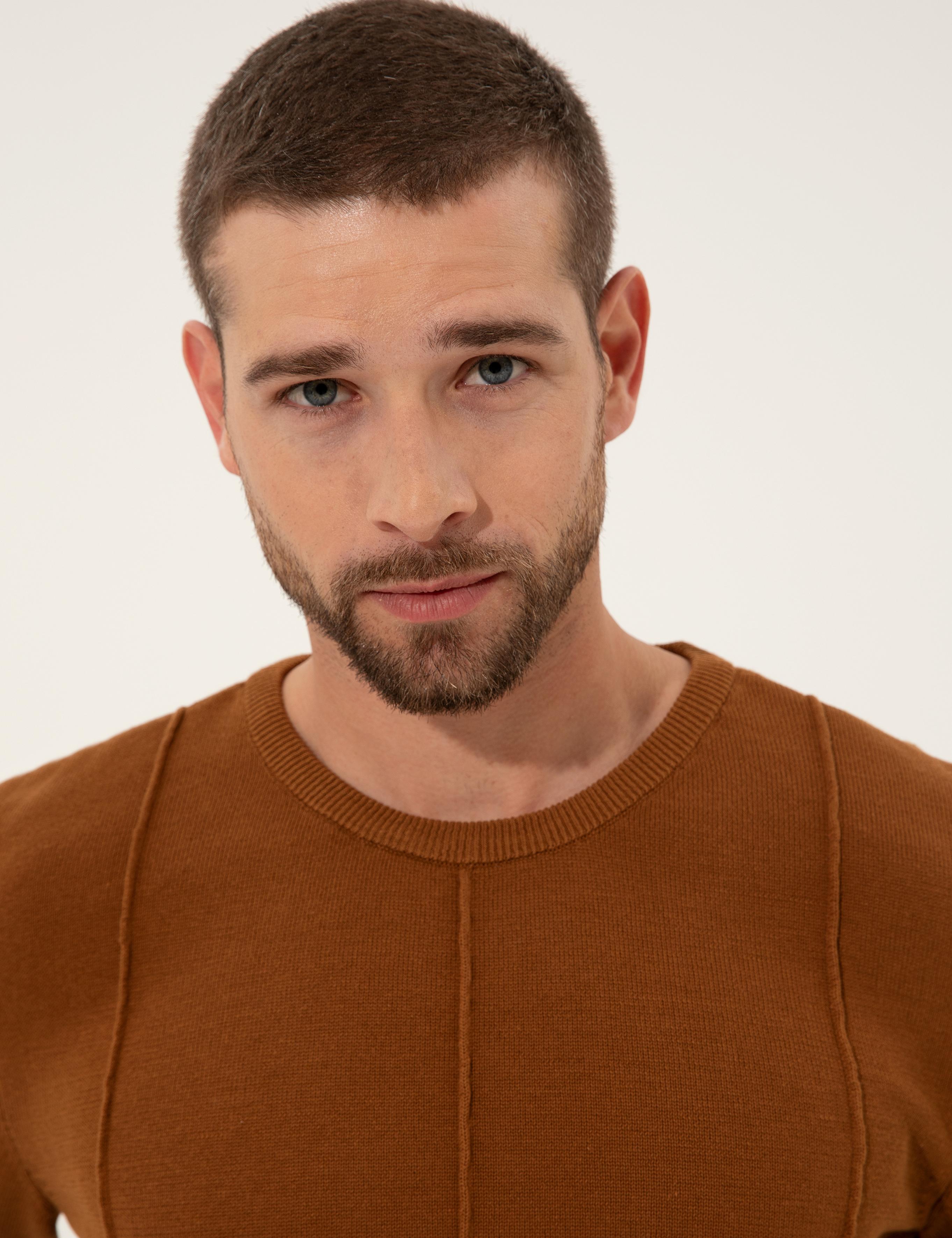 Tarçın Slim Fit Bisiklet Yaka Triko Kazak