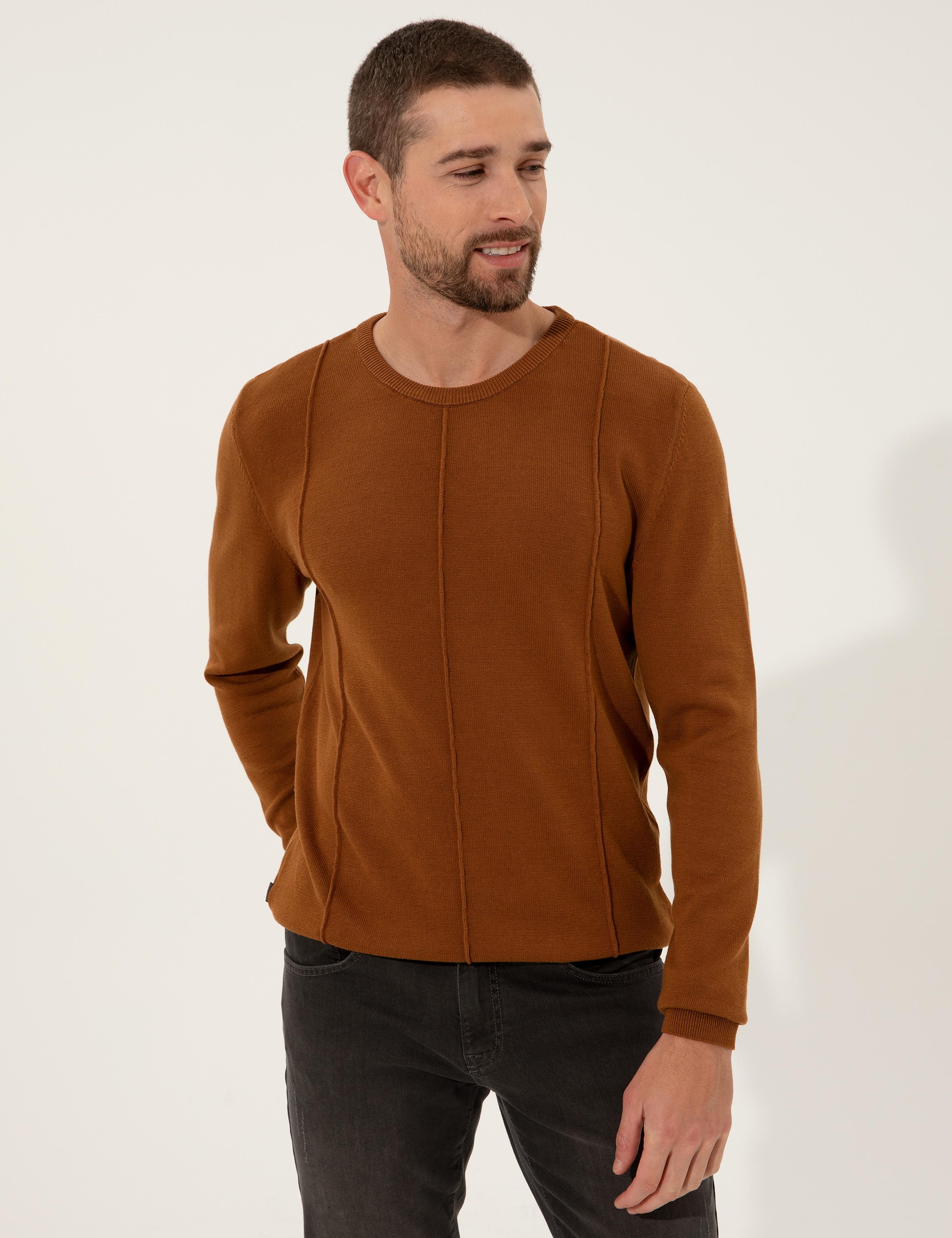 Tarçın Slim Fit Bisiklet Yaka Triko Kazak