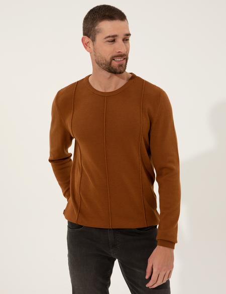 Tarçın Slim Fit Bisiklet Yaka Triko Kazak - 50257066077